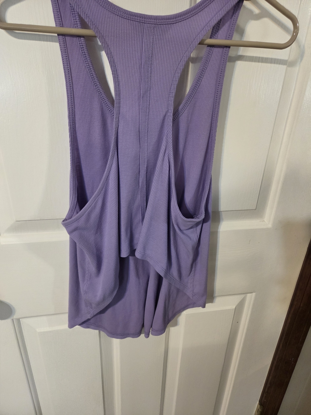 JoyLab Lavender Ribbed Racerback Tank High In Back - Picture 2 of 3